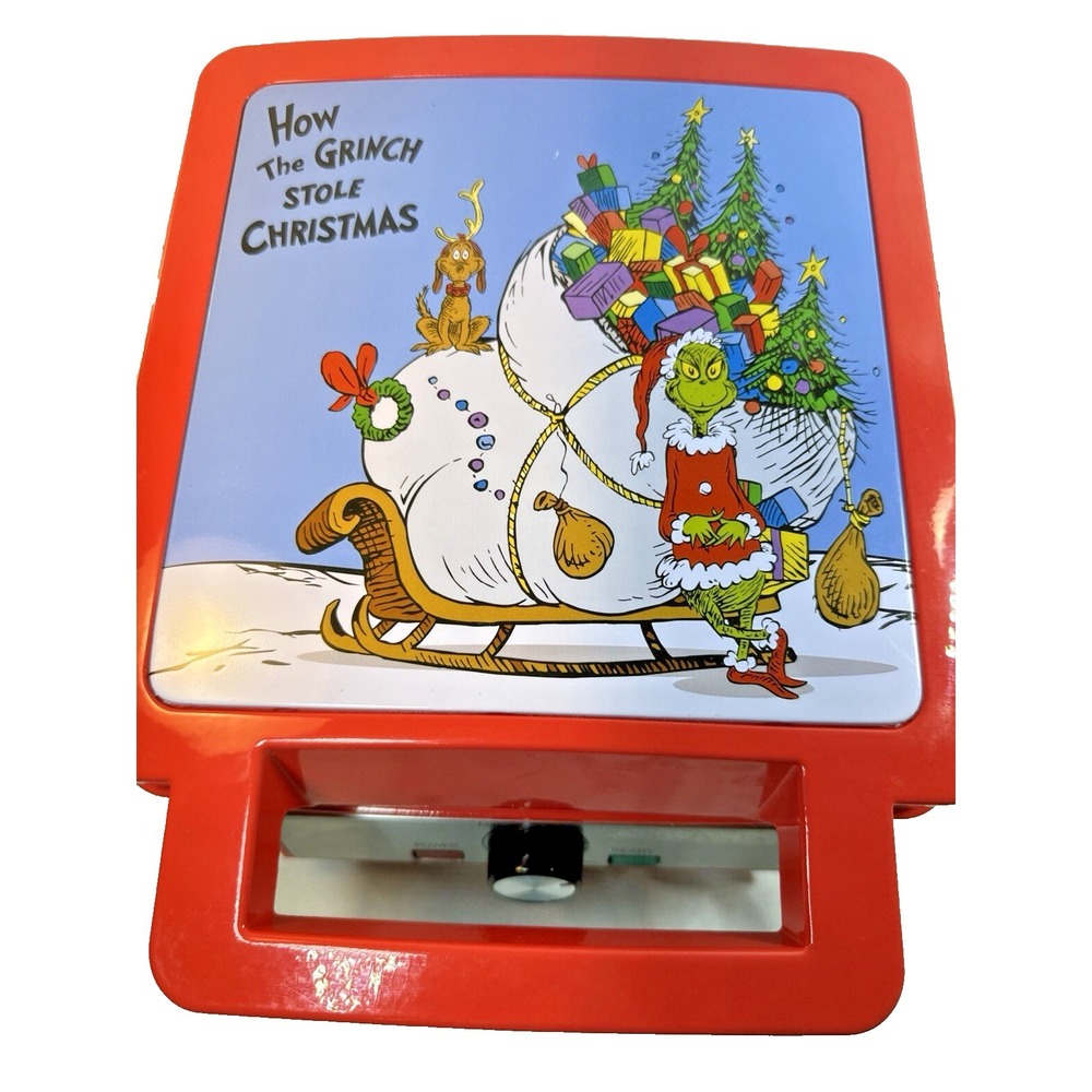 Grinch Williams Sonoma Deluxe  Waffle Maker Dr Seuss Christmas Tested Works EUC